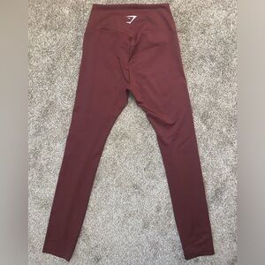 Gymshark Maroon Full Length Leggings Size Small